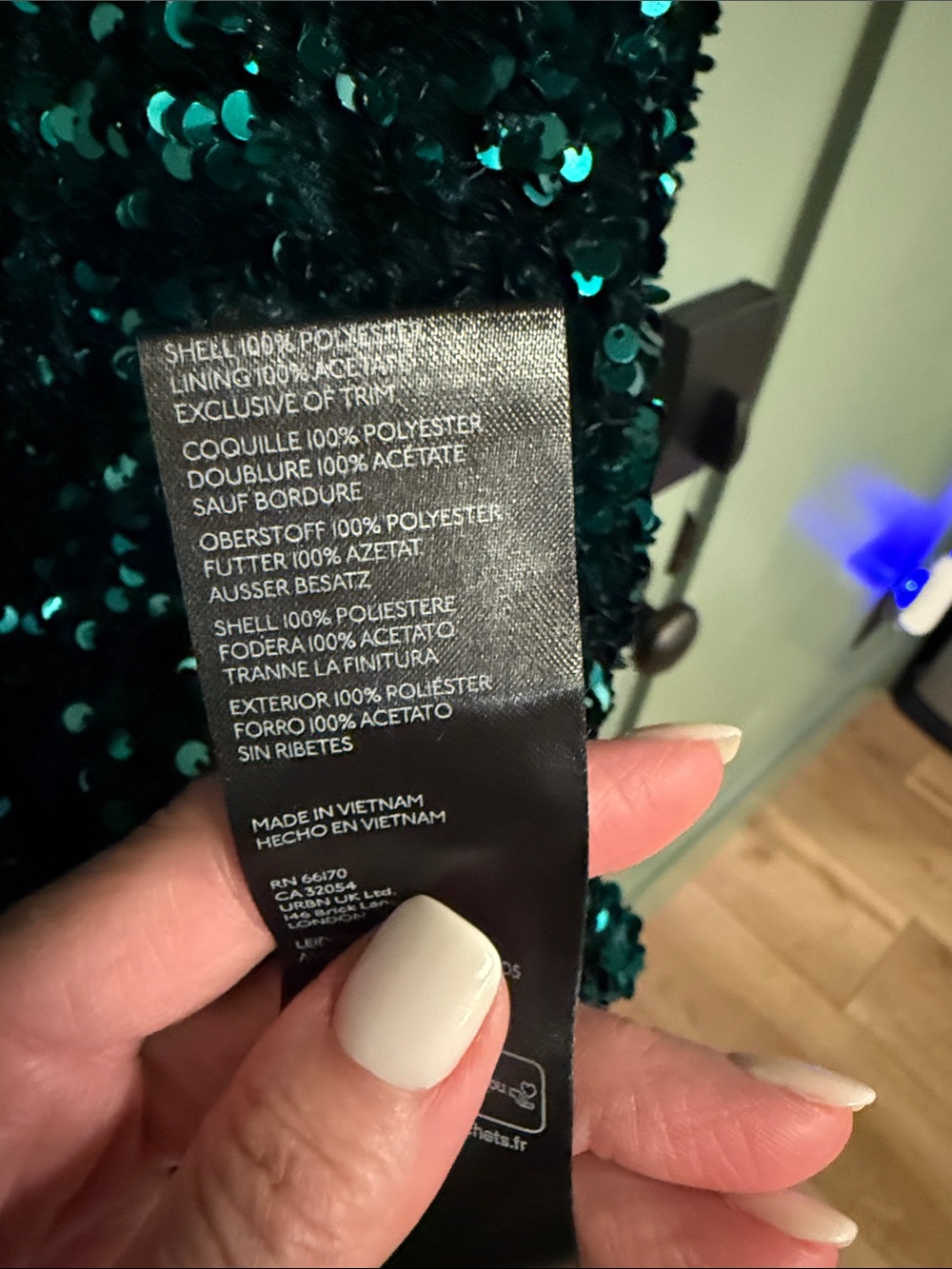 Anthropologie Emerald Green Sequin Jacket - Picture 5 of 6